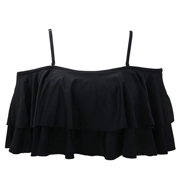 Marinavida 2pc Swimsuit Bikini High Waist Off Shoulder Sz L - Picture 5 of 5